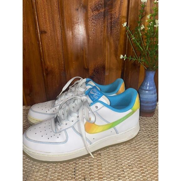 Nike AF1 rare cyan-citron 2016 - Picture 1 of 13